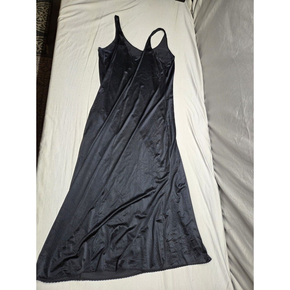 Vintage Gilligan & O’Malley Satin Nightgown Negligee Sz 2XL Black